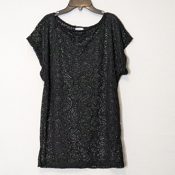 SPEEDO, Women's Black Lace Swimsuit Coverup; Size S - Picture 1 of 5
